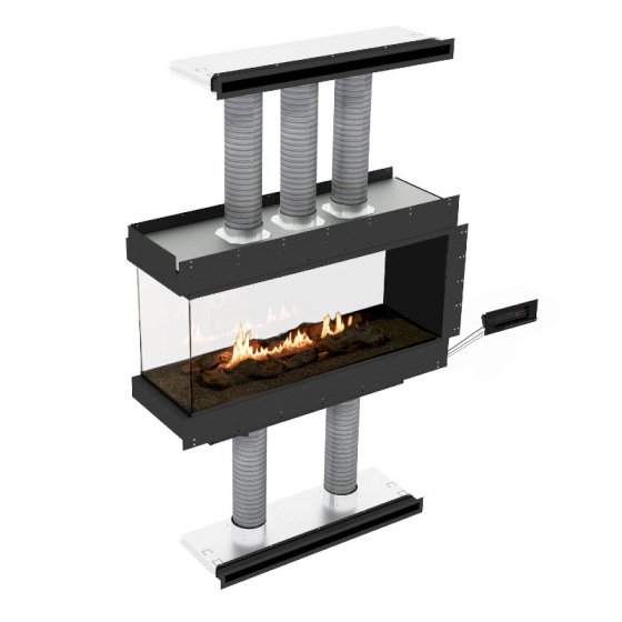 Panorama Room Divider Fireplace-Planika