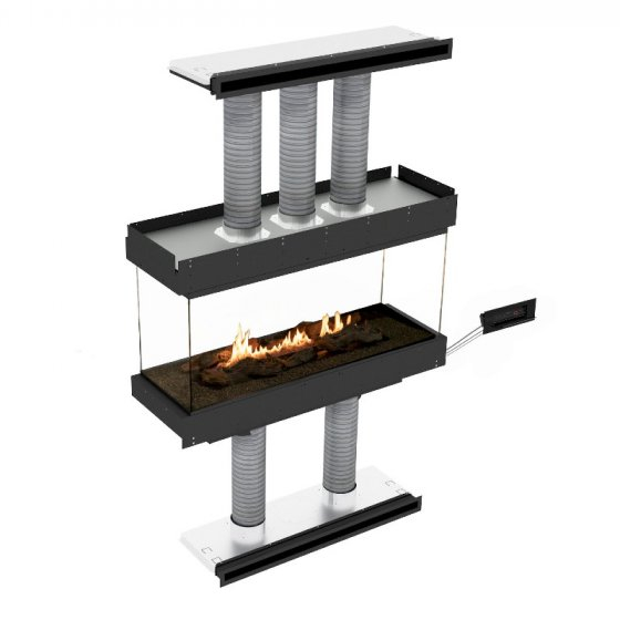 Panorama Island Fireplace - Planika